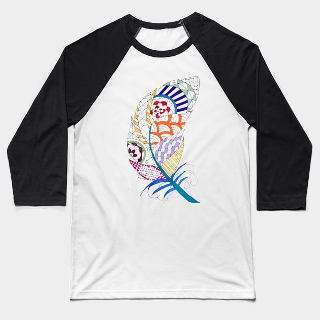 Feather Baseball T-Shirt by wildmagnolia